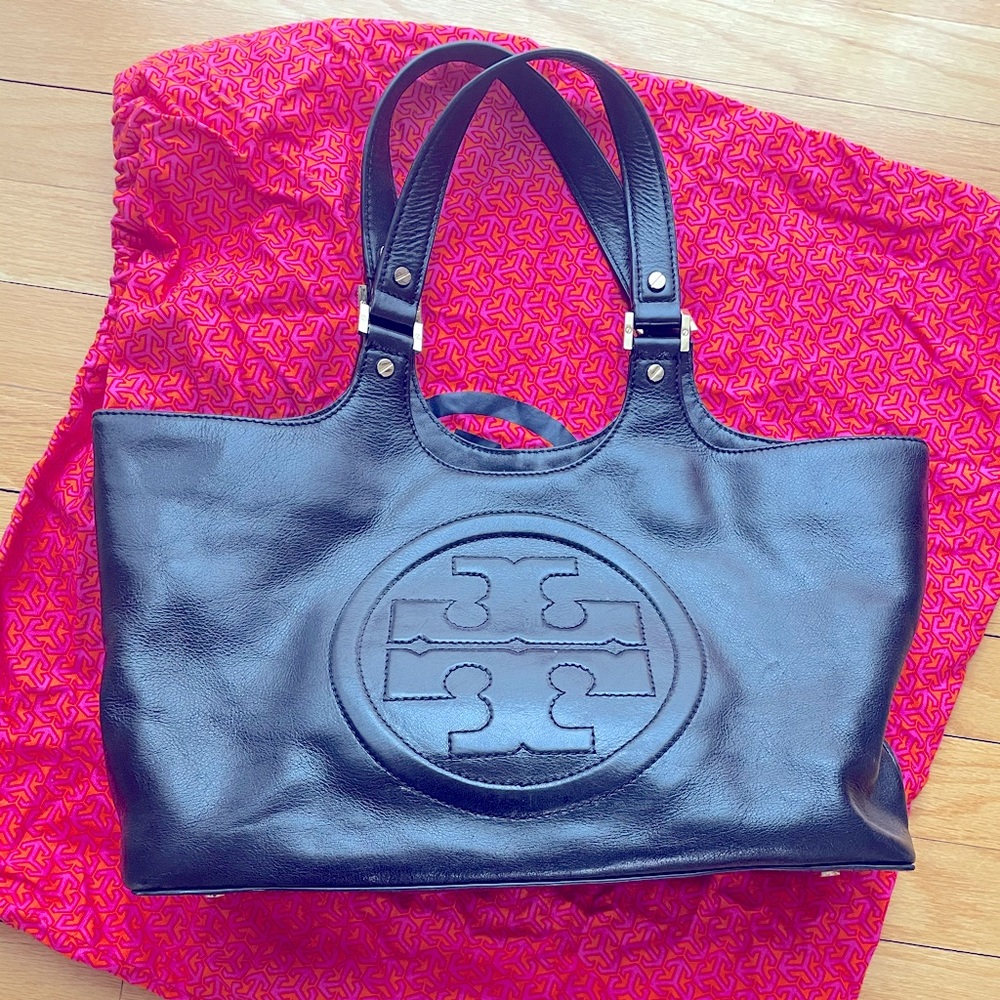 COPY - Tory Burch Med sized black leather bag